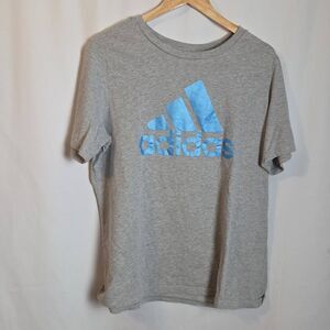 Adidas Blue and Gray Shirt Size 1X